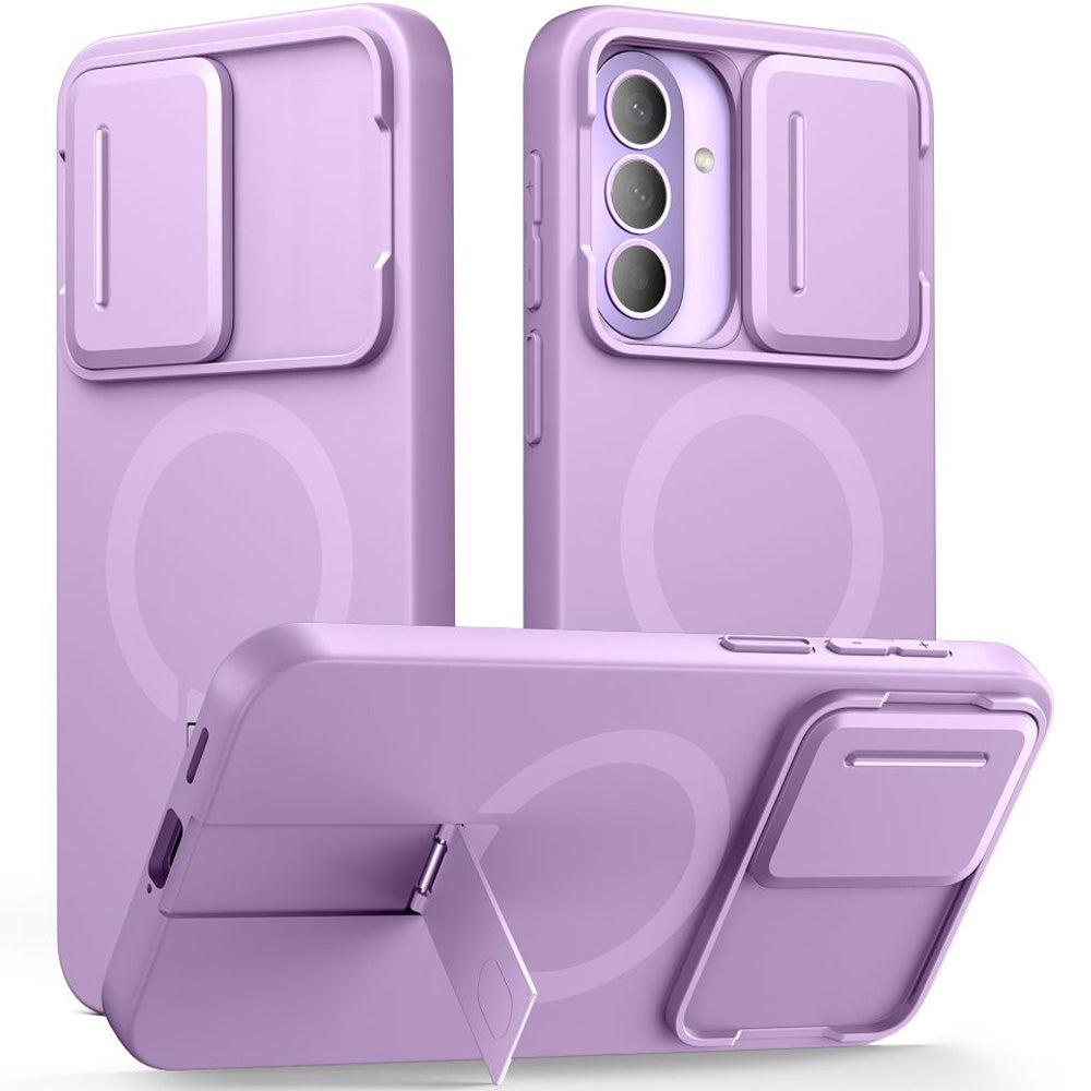 Handyhülle mit Kameraabdeckung für Galaxy A57 5G, Tech-Protect Kevlar Aura mit MagSafe, Violett