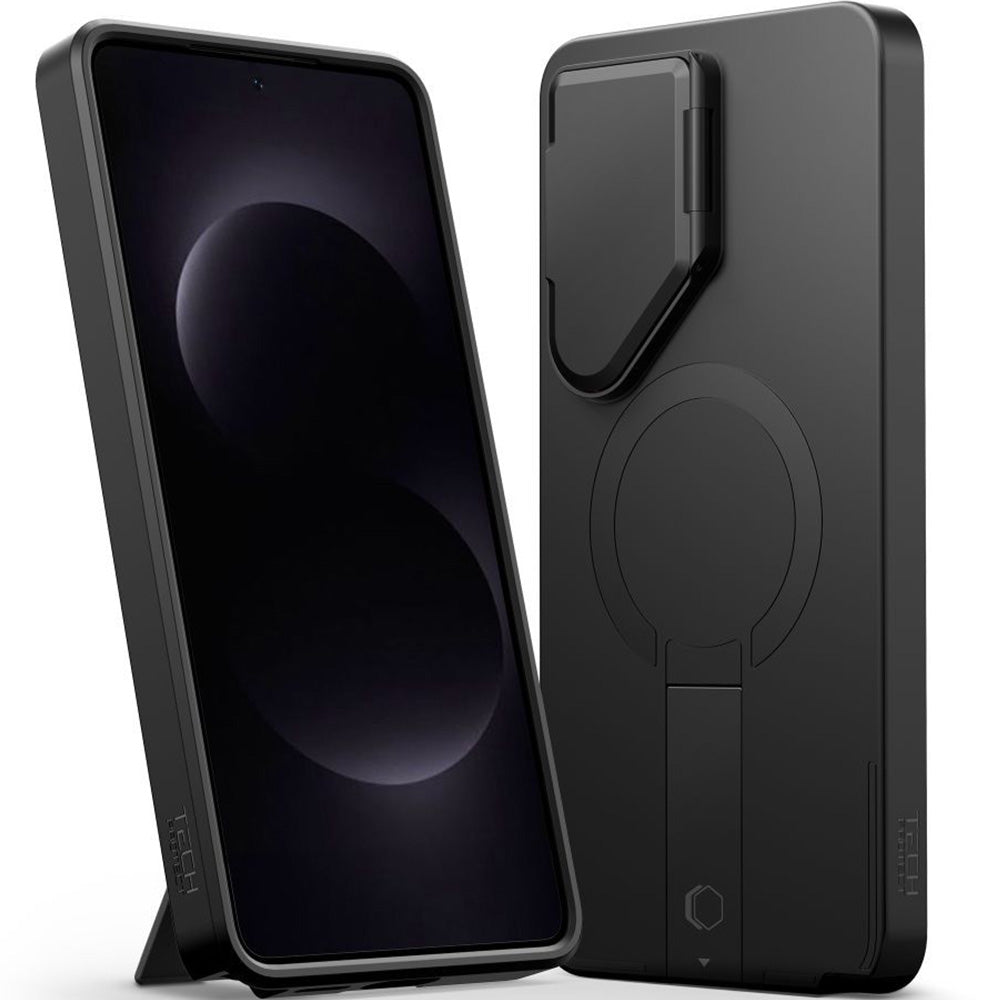 Handyhülle mit Kameraabdeckung für Galaxy S26 Ultra, Tech-Protect Kevlar Aura mit MagSafe, Schwarz