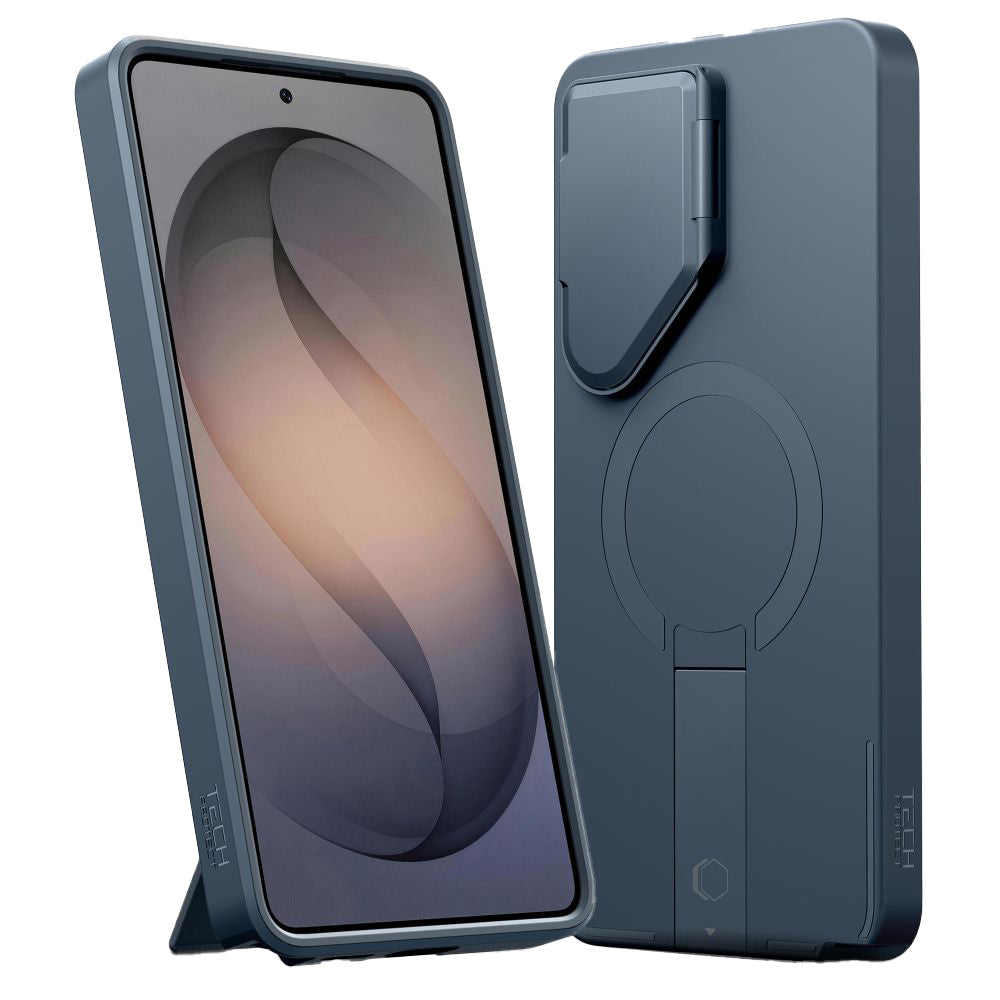 Handyhülle mit Kameraabdeckung für Galaxy S26 Ultra, Tech-Protect Kevlar Aura mit MagSafe, Blau