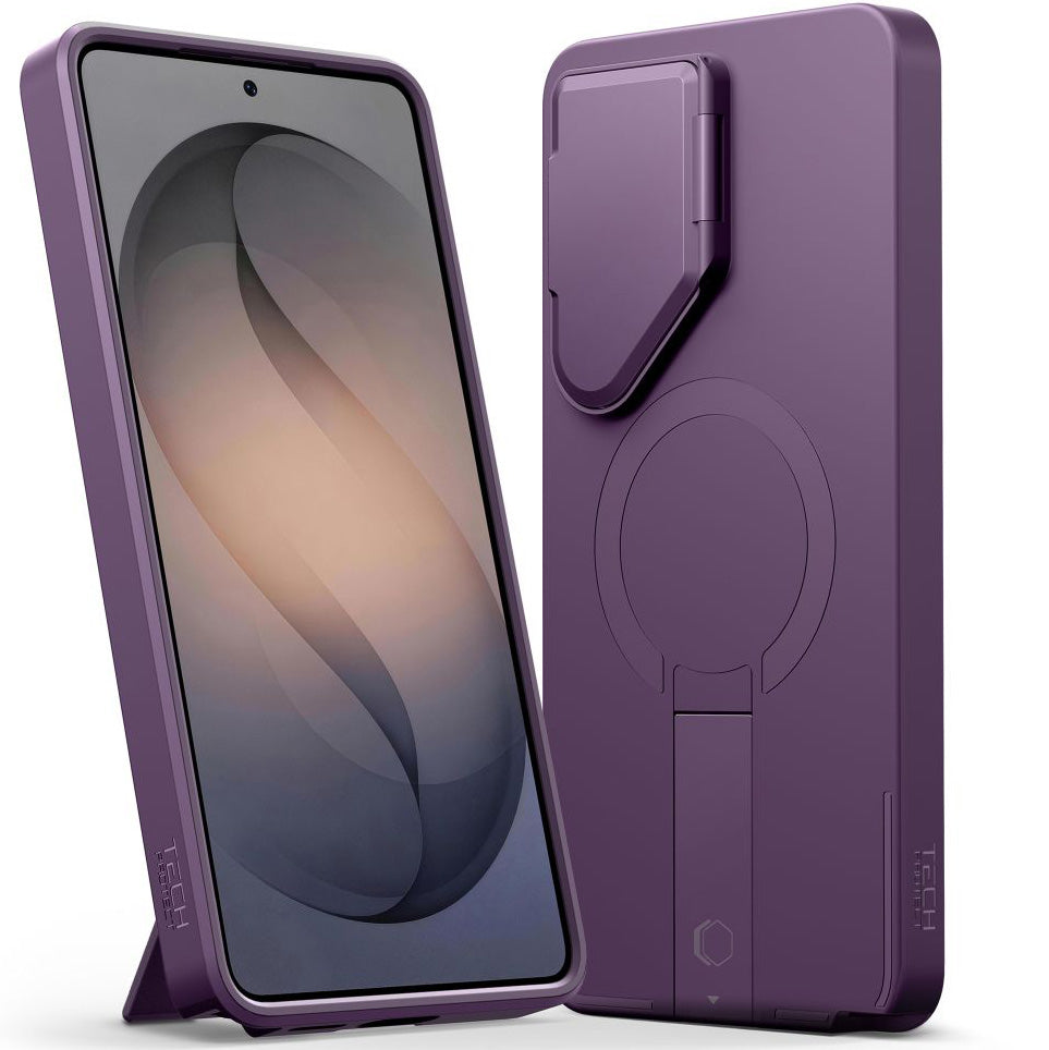 Handyhülle mit Kameraabdeckung für Galaxy S26 Ultra, Tech-Protect Kevlar Aura mit MagSafe, Violett