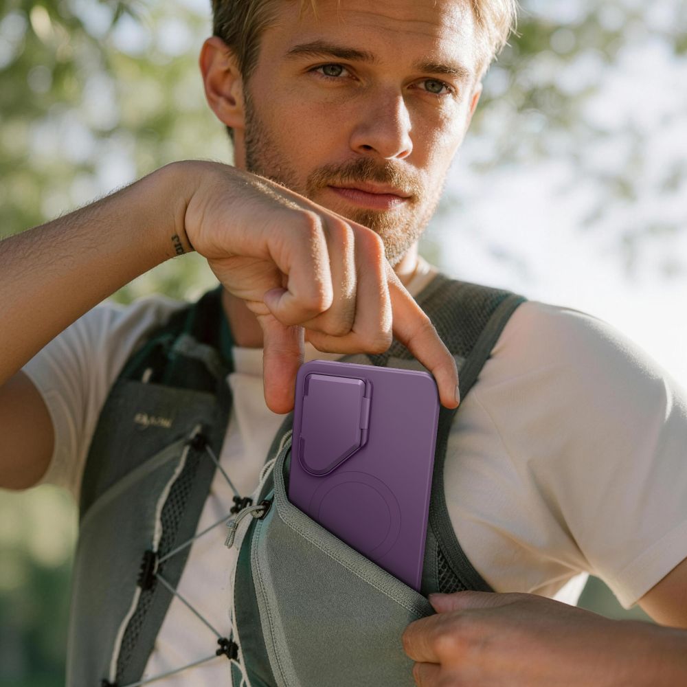 Handyhülle mit Kameraabdeckung für Galaxy S26 Ultra, Tech-Protect Kevlar Aura mit MagSafe, Violett