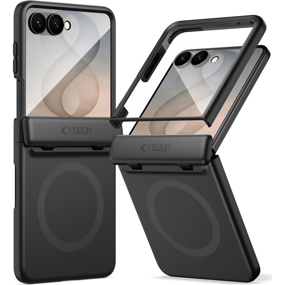 Handyhülle für Galaxy Z Flip8, Tech- Protect Kevlar Aura MagSafe, Schwarz (1/7)