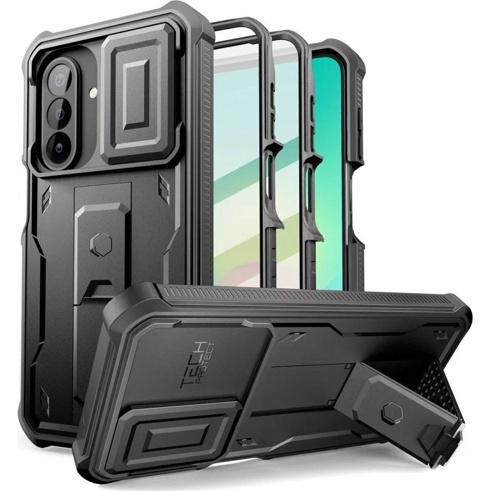 Handyhülle für Galaxy A27 5G, Tech-Protect Kevlar Cam Plus 2-Set, Schwarz