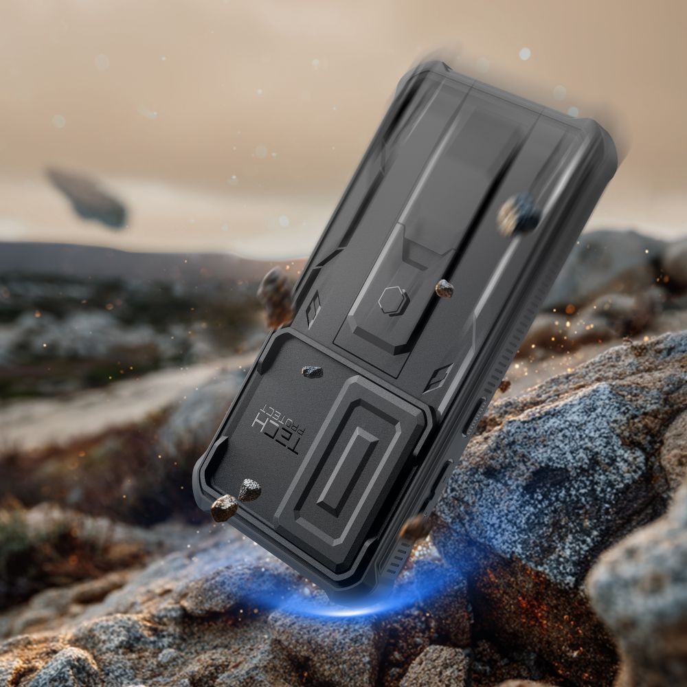 Handyhülle für Galaxy S26, Tech-Protect Kevlar Cam Plus 2-Set, Schwarz