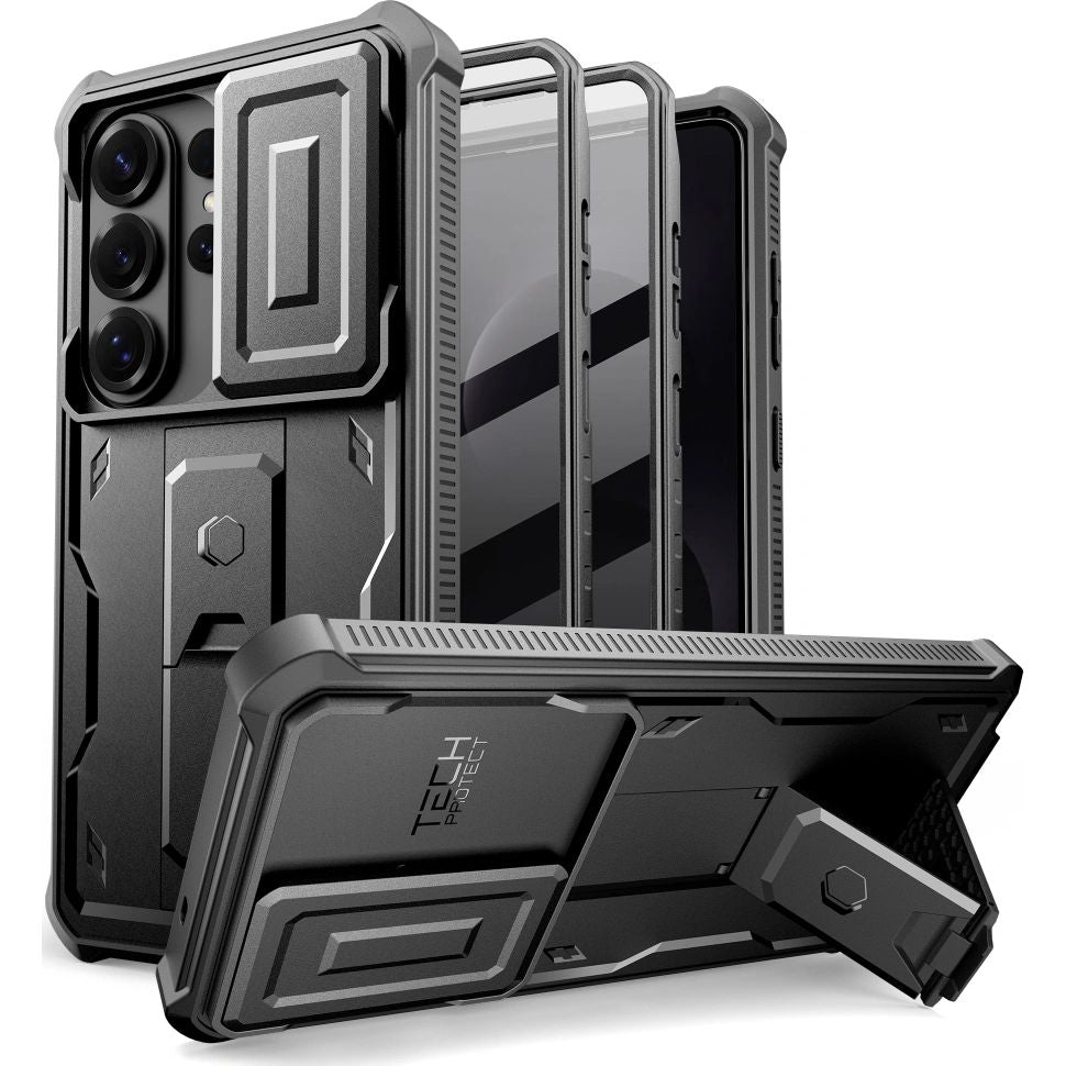 Handyhülle für Galaxy S26 Ultra, Tech-Protect Kevlar Cam Plus 2-Set, Schwarz