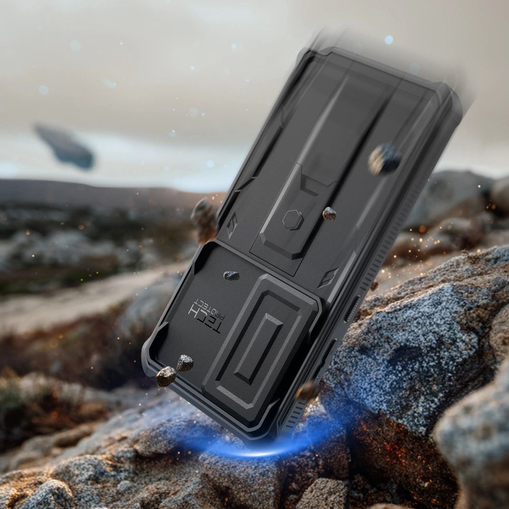 Handyhülle für Galaxy S26 Ultra, Tech-Protect Kevlar Cam Plus 2-Set, Schwarz