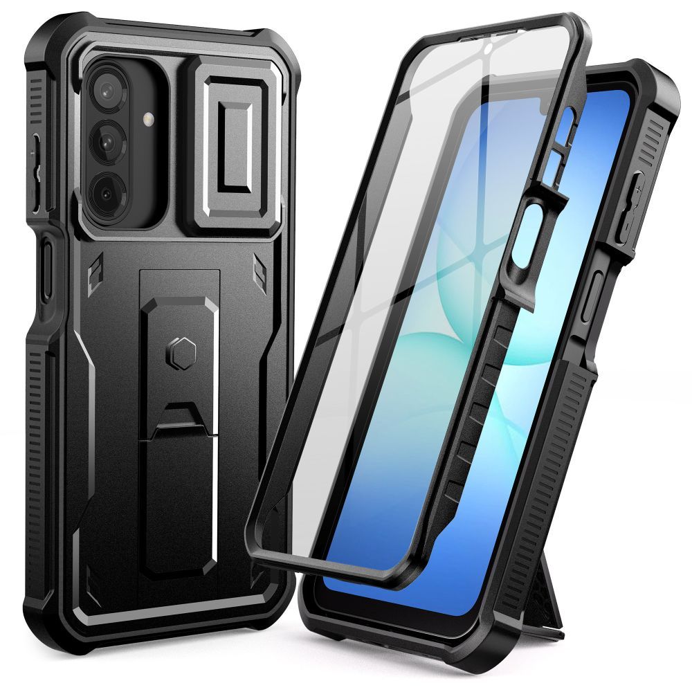 Handyhülle für Galaxy A17 5G / 4G, Tech-Protect Kevlar Cam Plus, Schwarz
