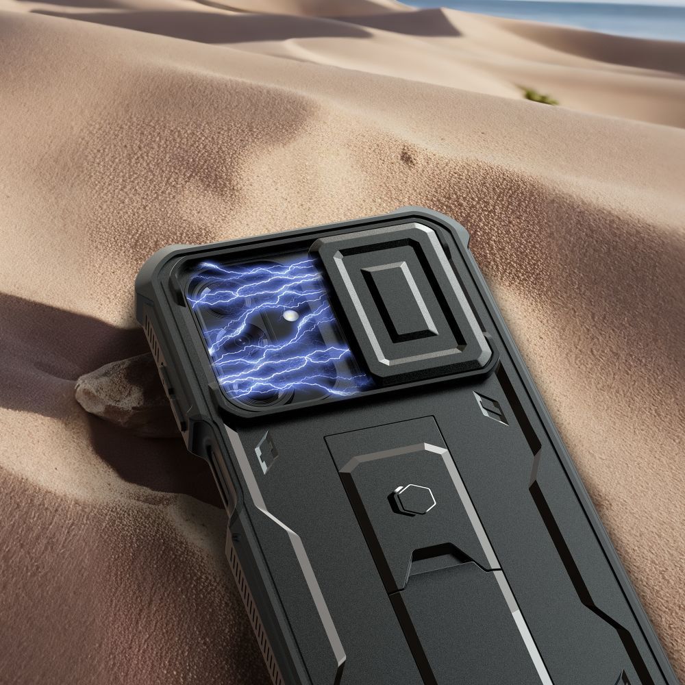 Handyhülle für Galaxy A17 5G / 4G, Tech-Protect Kevlar Cam Plus, Schwarz