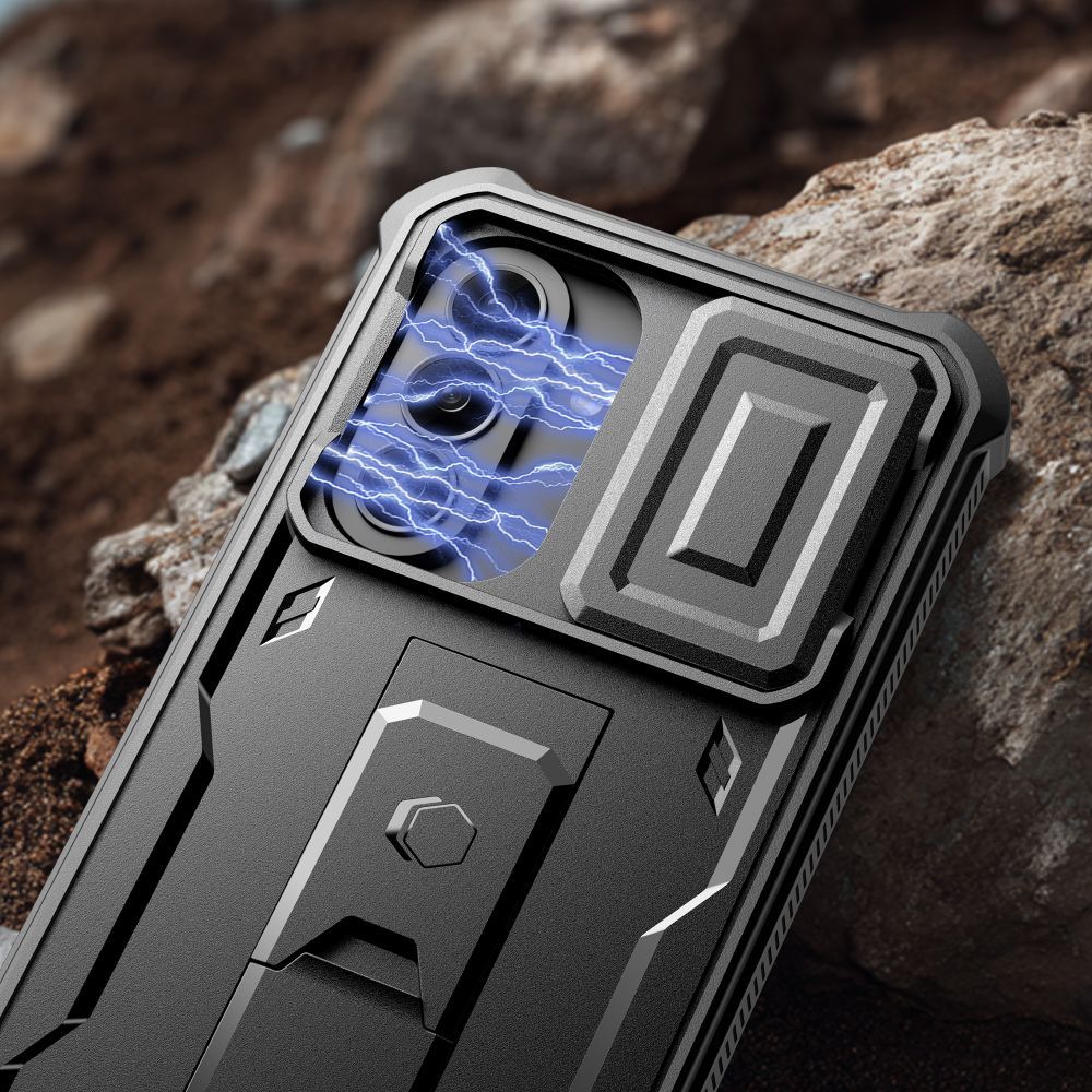 Handyhülle für Galaxy A36 / A37 5G, Tech-Protect Kevlar Cam Plus 2-Set, Schwarz