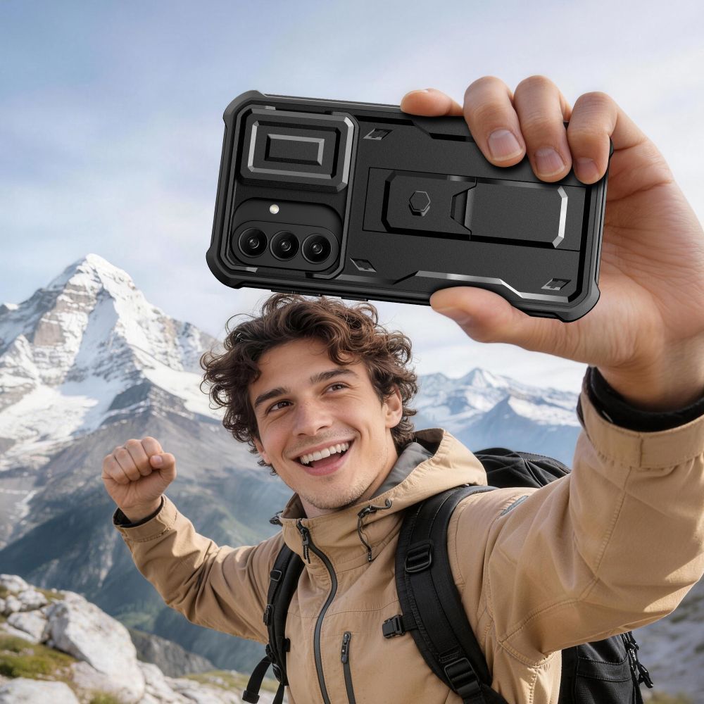 Handyhülle für Galaxy A36 / A37 5G, Tech-Protect Kevlar Cam Plus 2-Set, Schwarz