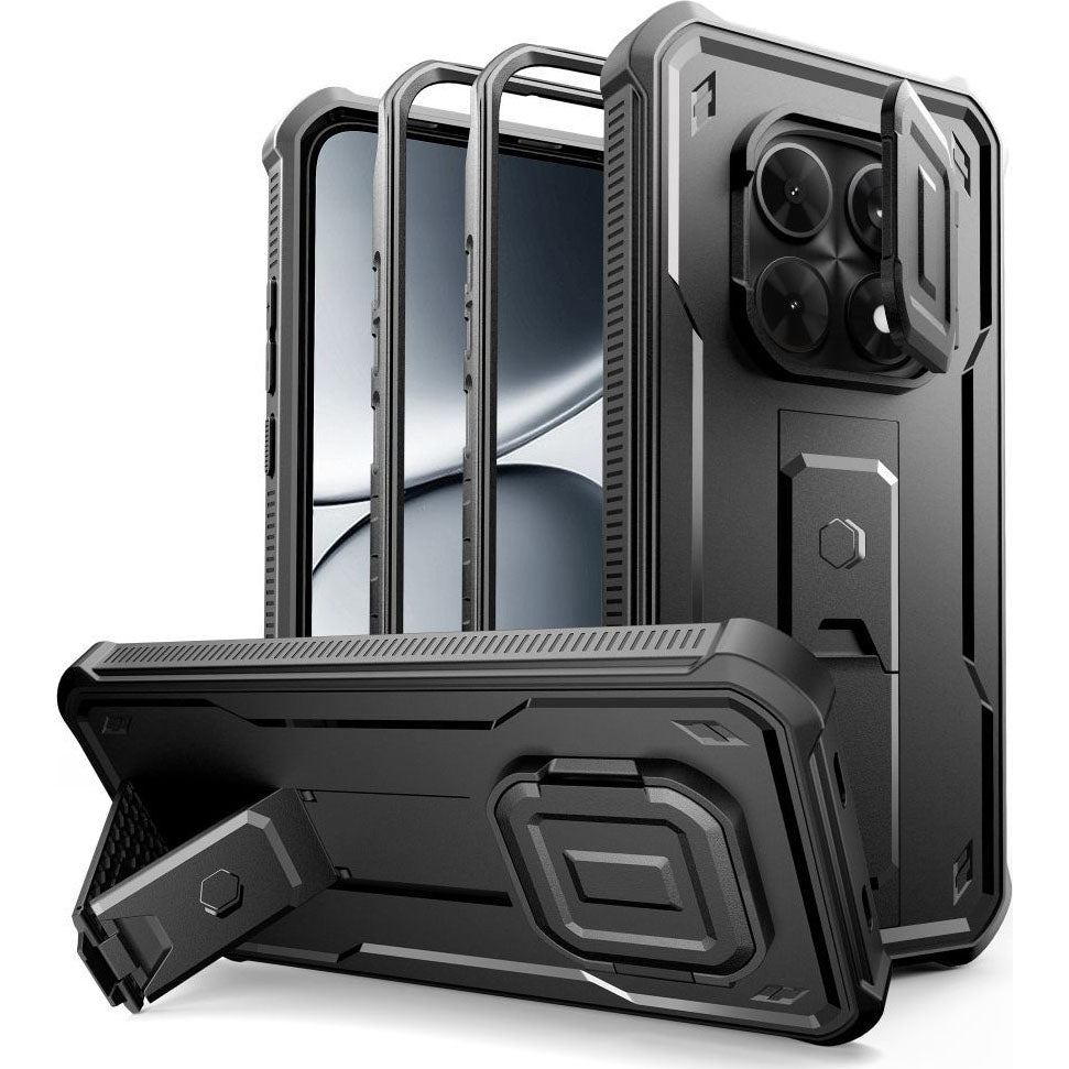 Handyhülle für Xiaomi Redmi Note 15 Pro 5G, Tech-Protect Kevlar Cam Plus 2-Set, Schwarz