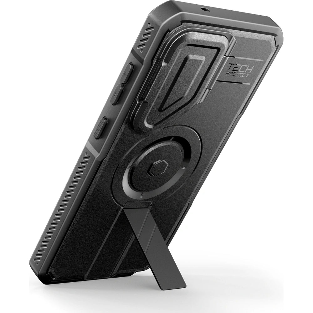 Handyhülle mit Kameraschutz für Galaxy S26 Ultra, Tech-Protect Kevlar MagSafe, 2er-Set mit 2 Rahmen, Schwarz
