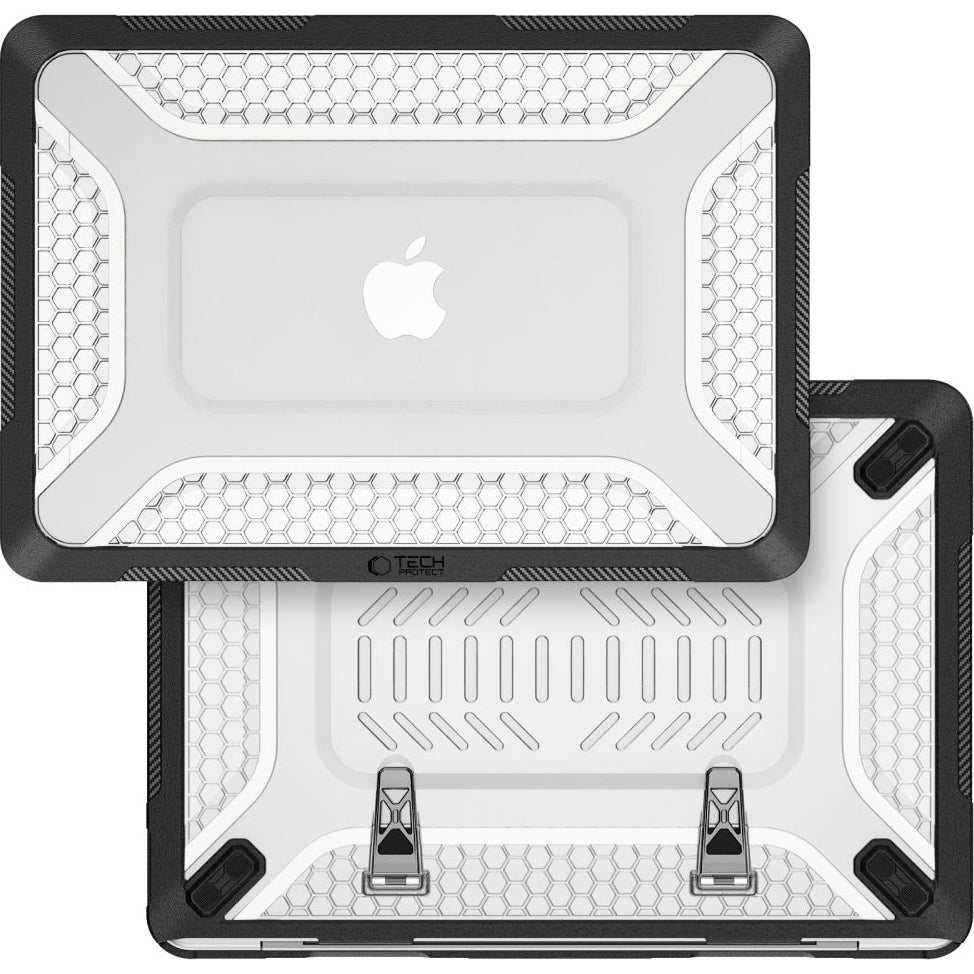 Schutzhülle für MacBook Neo 13 2026, Tech-Protect Kevlar Pro, Schwarz-Transparent