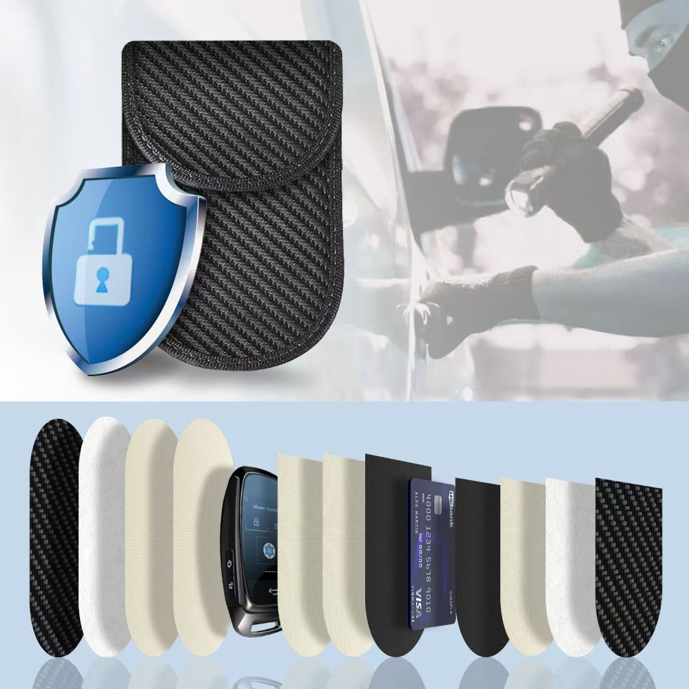 Tech-Protect KLR100 Pouch Keyless RFID Signal Blocker Faraday Cage Case, Carbon