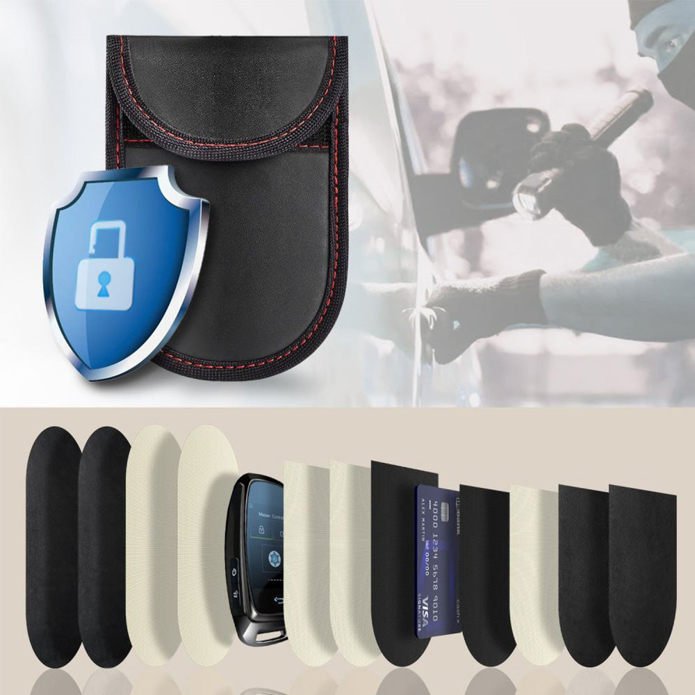Schutzhülle Faradayscher Käfig, Tech-Protect KLR100 Pouch Keyless RFID Signal Blocker Case, Schwarz-Rot