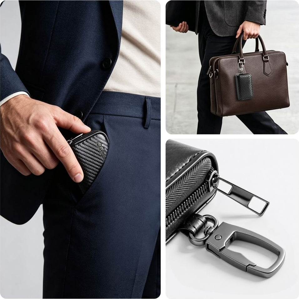 Schutzhülle Faradayscher Käfig, Tech-Protect KLR300 Pouch Keyless RFID Signal Blocker Case, Carbon