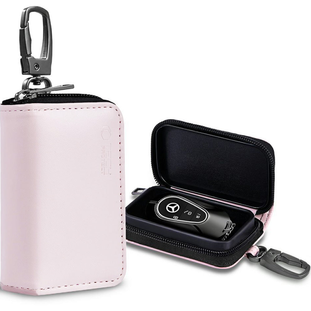 Schutzhülle Faradayscher Käfig, Tech-Protect KLR300 Pouch Keyless RFID Signal Blocker Case, Hellrosa
