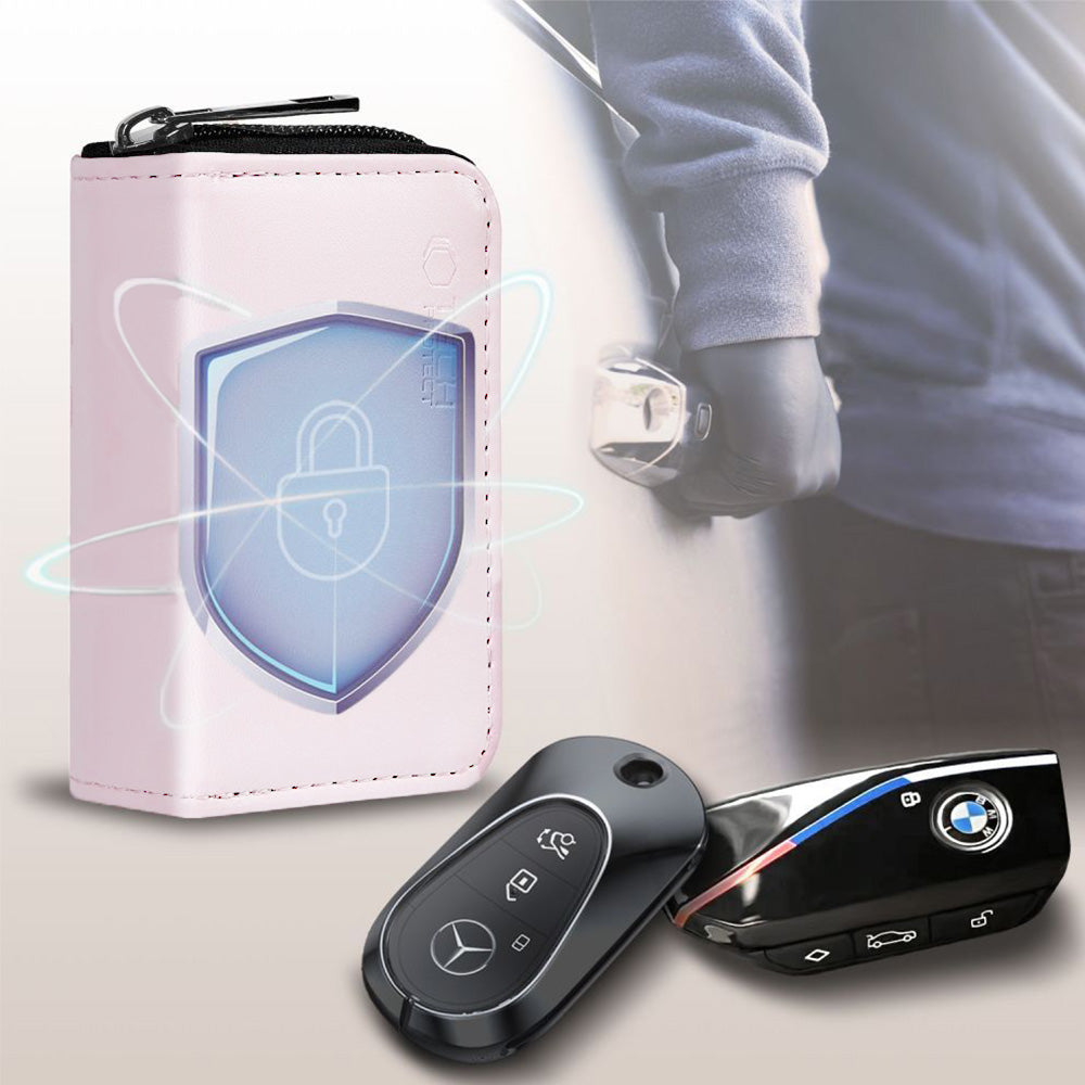 Schutzhülle Faradayscher Käfig, Tech-Protect KLR300 Pouch Keyless RFID Signal Blocker Case, Hellrosa