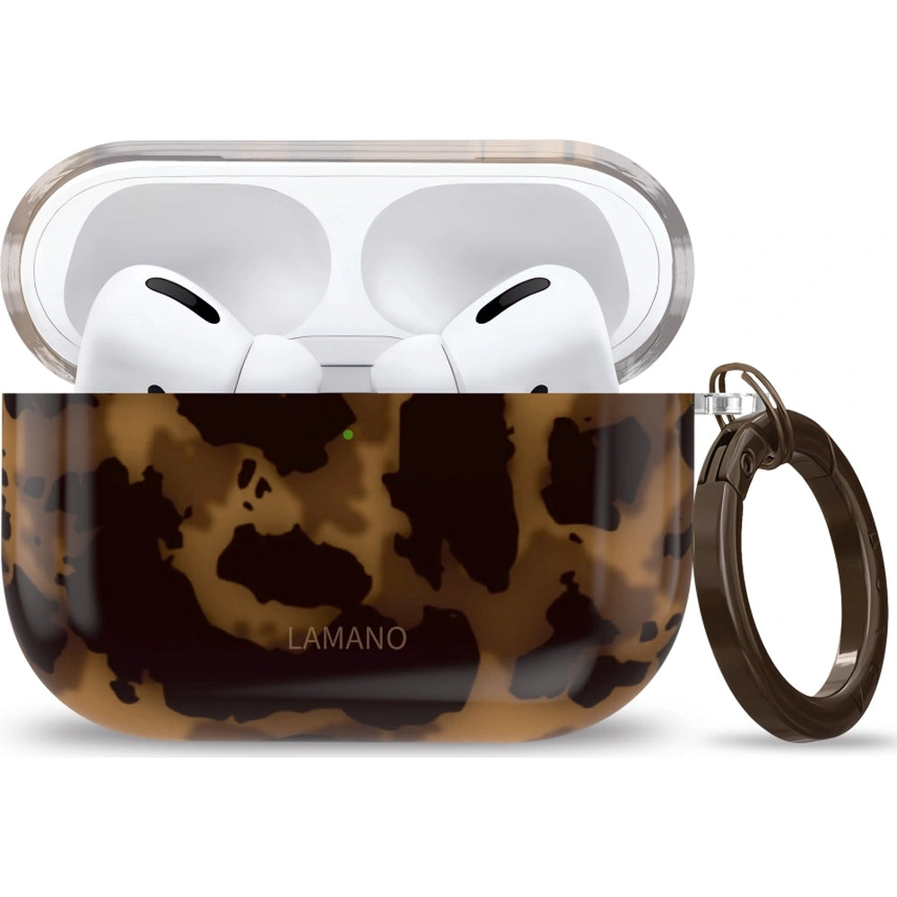 Schutzhülle für Apple AirPods Pro 3, Tech-Protect Lamano, Braune Leopardenfell