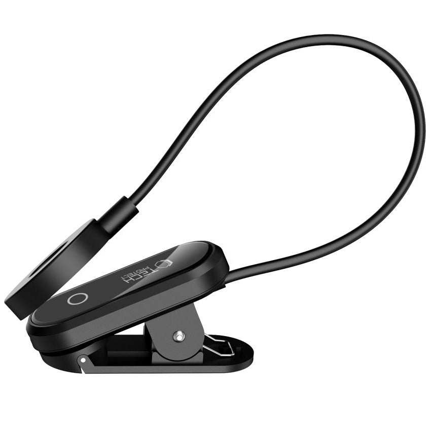 LED Clip Lampe mit Akku, Tech-Protect LL100 Clip Reading Light, 300 mAh, 3000K/ 4500K/ 6000K, Schwarz