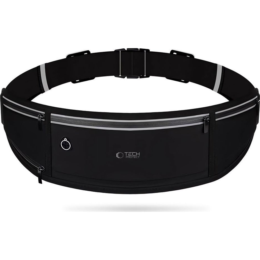 Handy-/Schlüssel-/Geldbörse-Tasche, Tech-Protect M3 Universal Sport Waist Bag, Schwarz