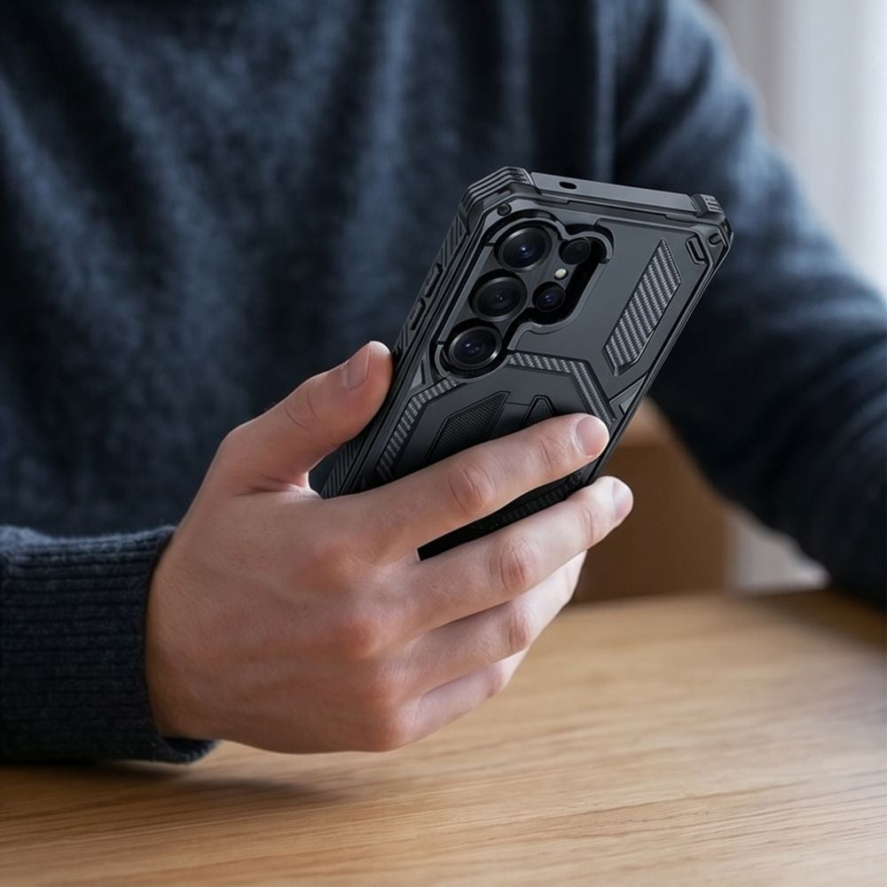 Handyhülle für Galaxy S26 Ultra, Tech-Protect MagBlast, mit MagSafe, 2x Gehärtetes Glas, Schwarz