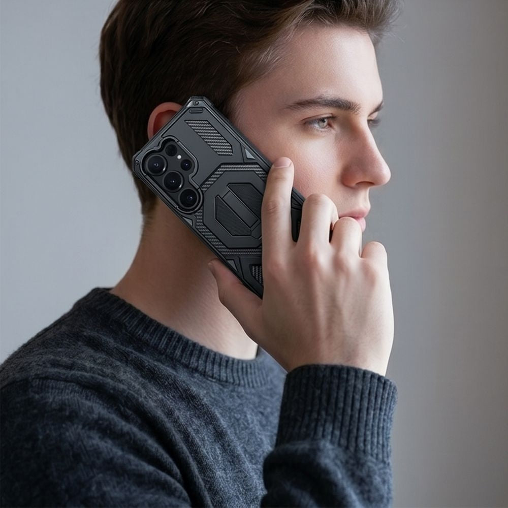 Handyhülle für Galaxy S26 Ultra, Tech-Protect MagBlast, mit MagSafe, 2x Gehärtetes Glas, Schwarz