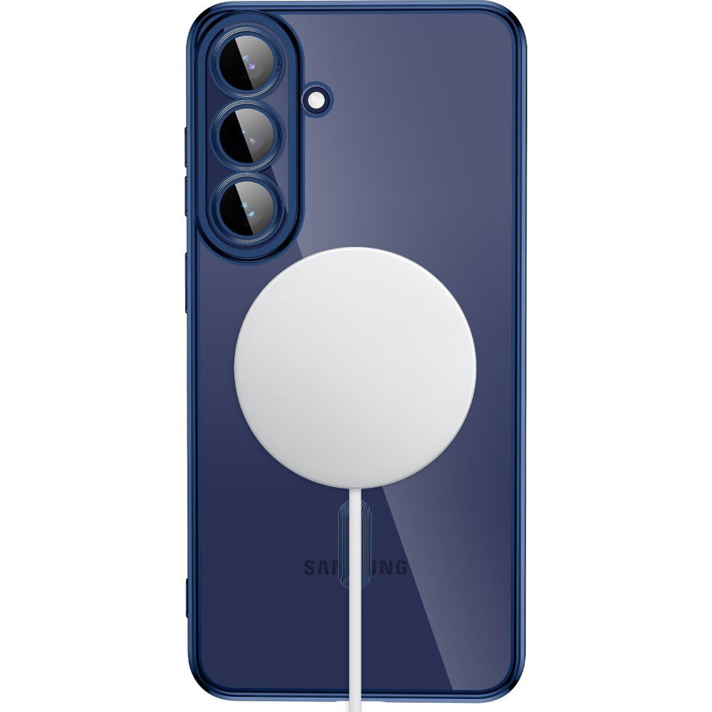 Handyhülle mit Kameraabdeckung für Galaxy S26 FE, Tech-Protect MagFlex für MagSafe, Transparent-Dunkelblau (4/6)