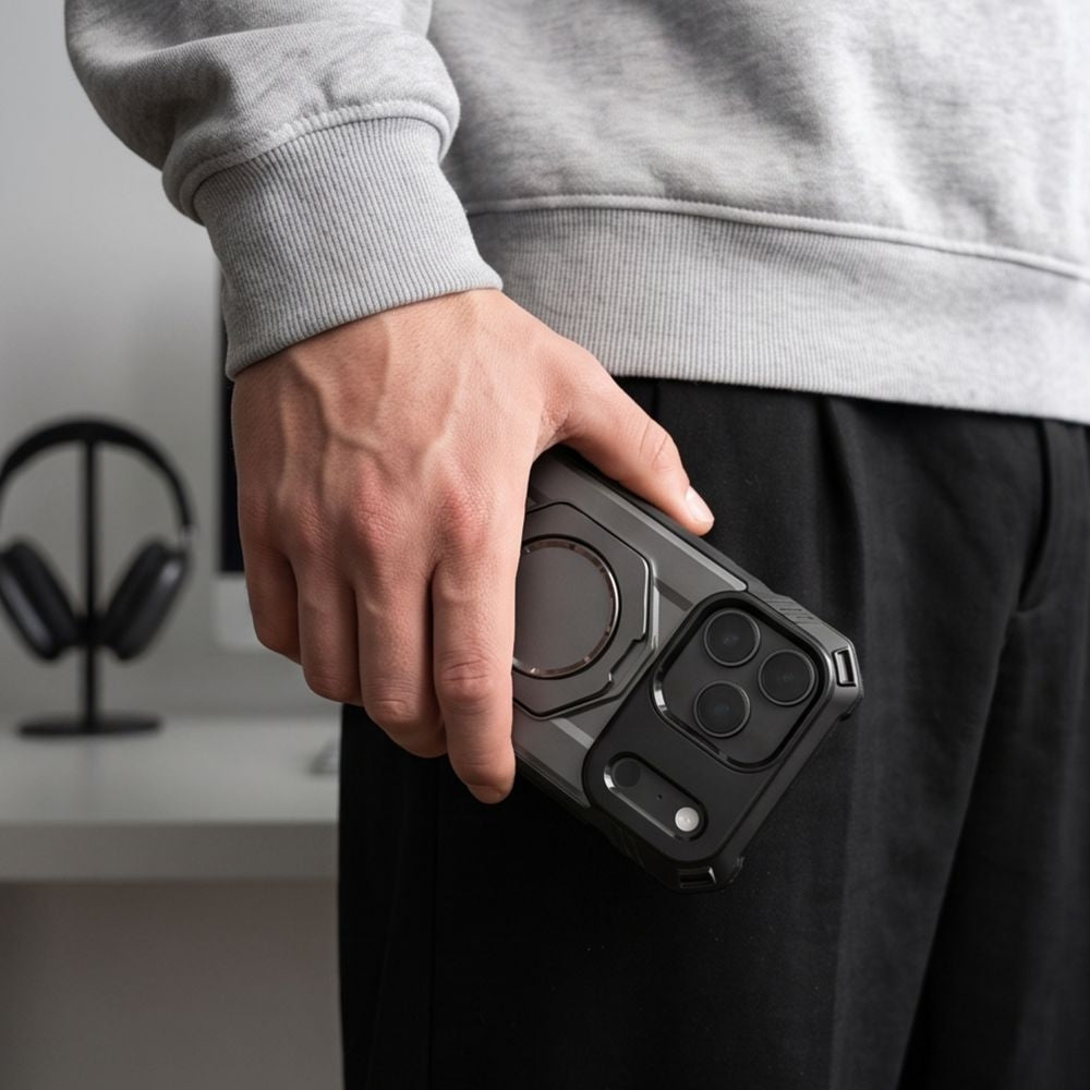 Handyhülle für iPhone 18 Pro / 17 Pro, Tech-Protect MagForce mit MagSafe, mattes Schwarz