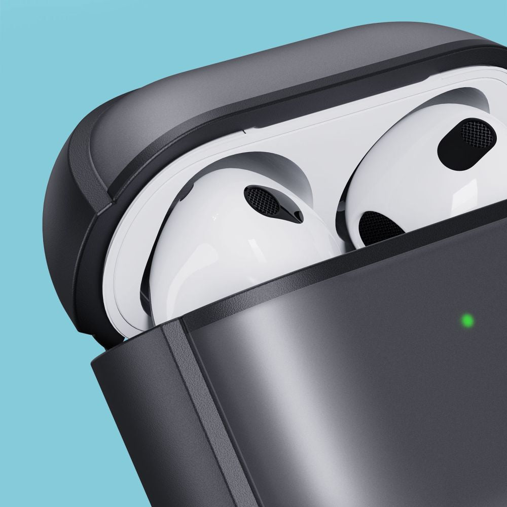 Schutzhülle für Apple AirPods 5 / 4, Tech-Protect Magmat, Durchscheinend-Schwarz