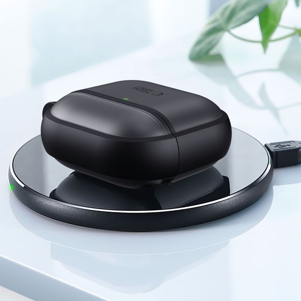 Schutzhülle für Apple AirPods 5 / 4, Tech-Protect Magmat, Durchscheinend-Schwarz