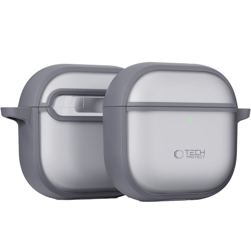 Schutzhülle für Apple AirPods 5 / 4, Tech-Protect Magmat, Durchscheinend-Grau