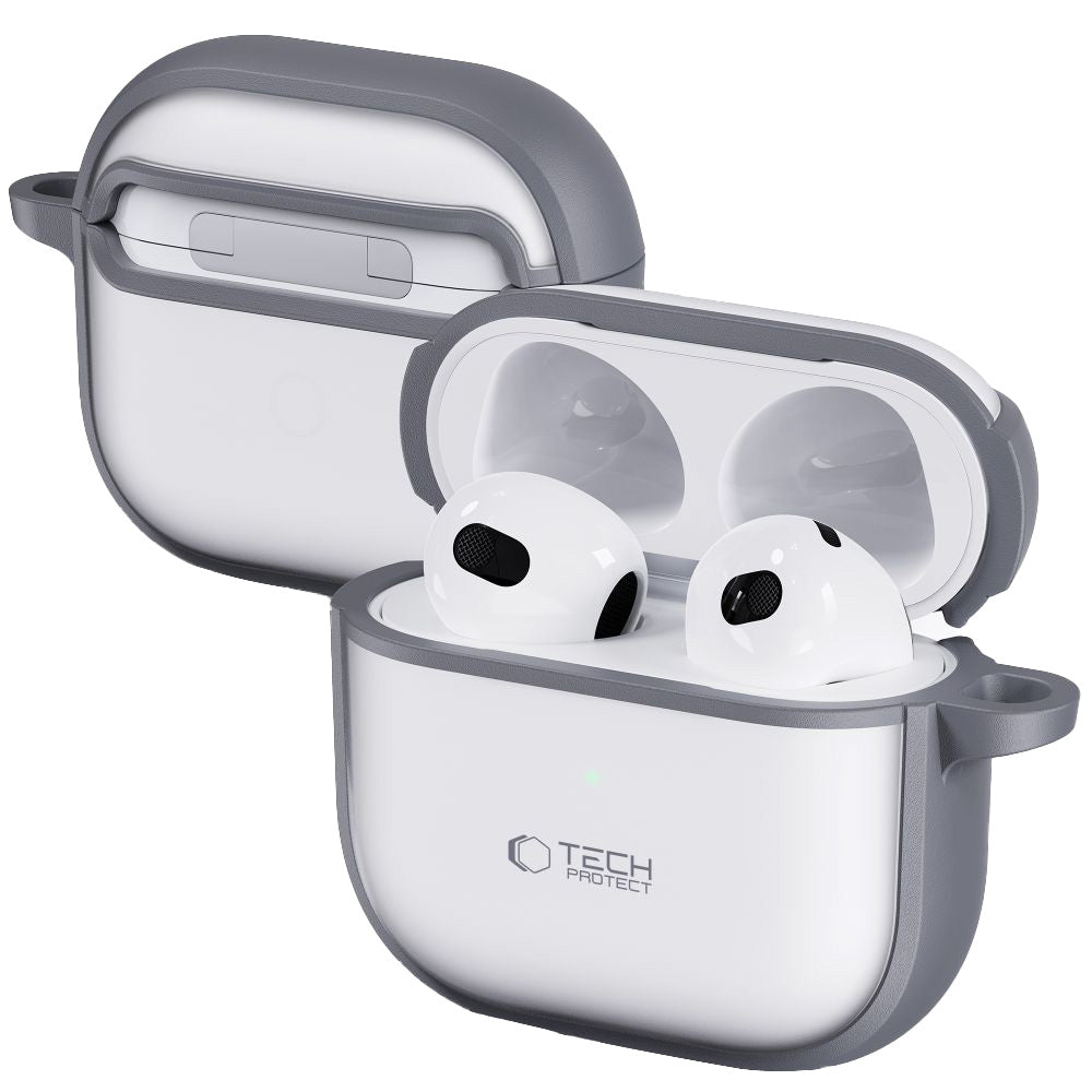 Schutzhülle für Apple AirPods 5 / 4, Tech-Protect Magmat, Durchscheinend-Grau