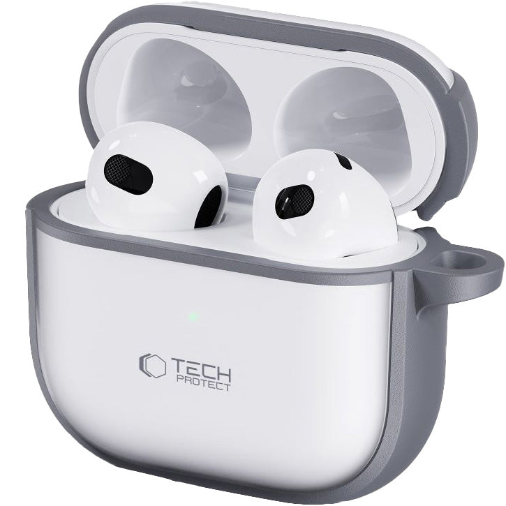 Schutzhülle für Apple AirPods 5 / 4, Tech-Protect Magmat, Durchscheinend-Grau