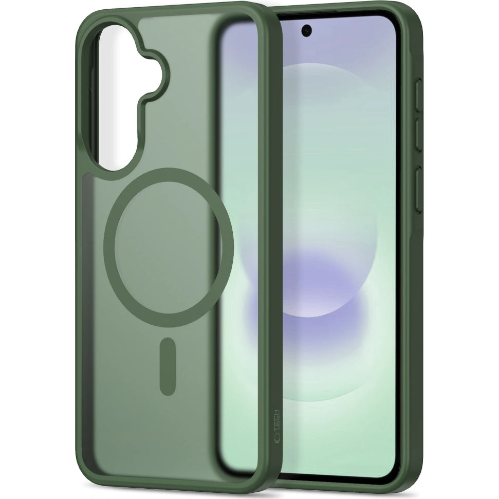 Handyhülle für Galaxy A36 / A37 / A56, Tech-Protect MagMat MagSafe, Rauchfarben-Grün