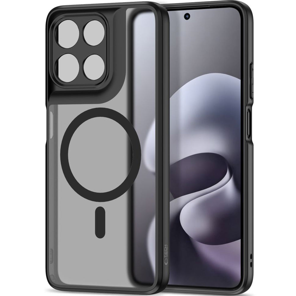 Handyhülle für Motorola Moto G67 Power / G57 Power, Tech-Protect MagMat MagSafe, Rauchfarben-Schwarz