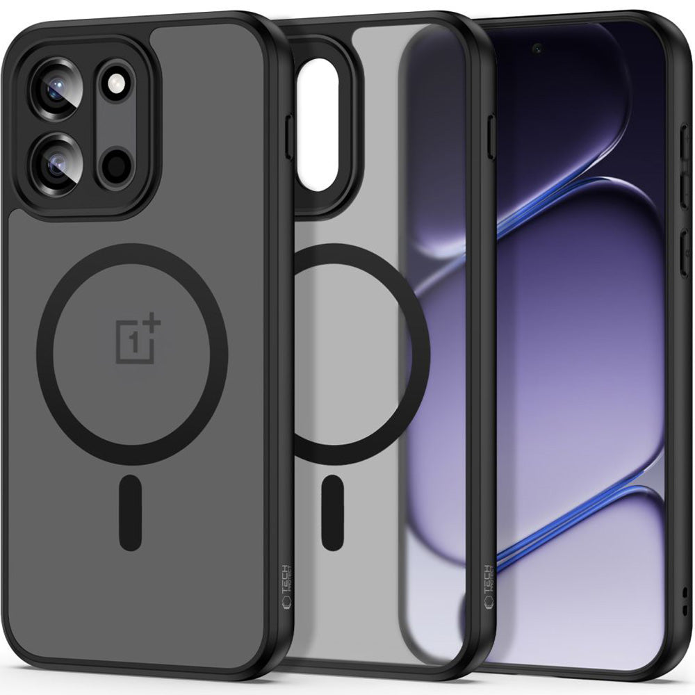 Handyhülle für OnePlus Nord 6, Tech-Protect MagMat MagSafe, Rauchfarben-Schwarz