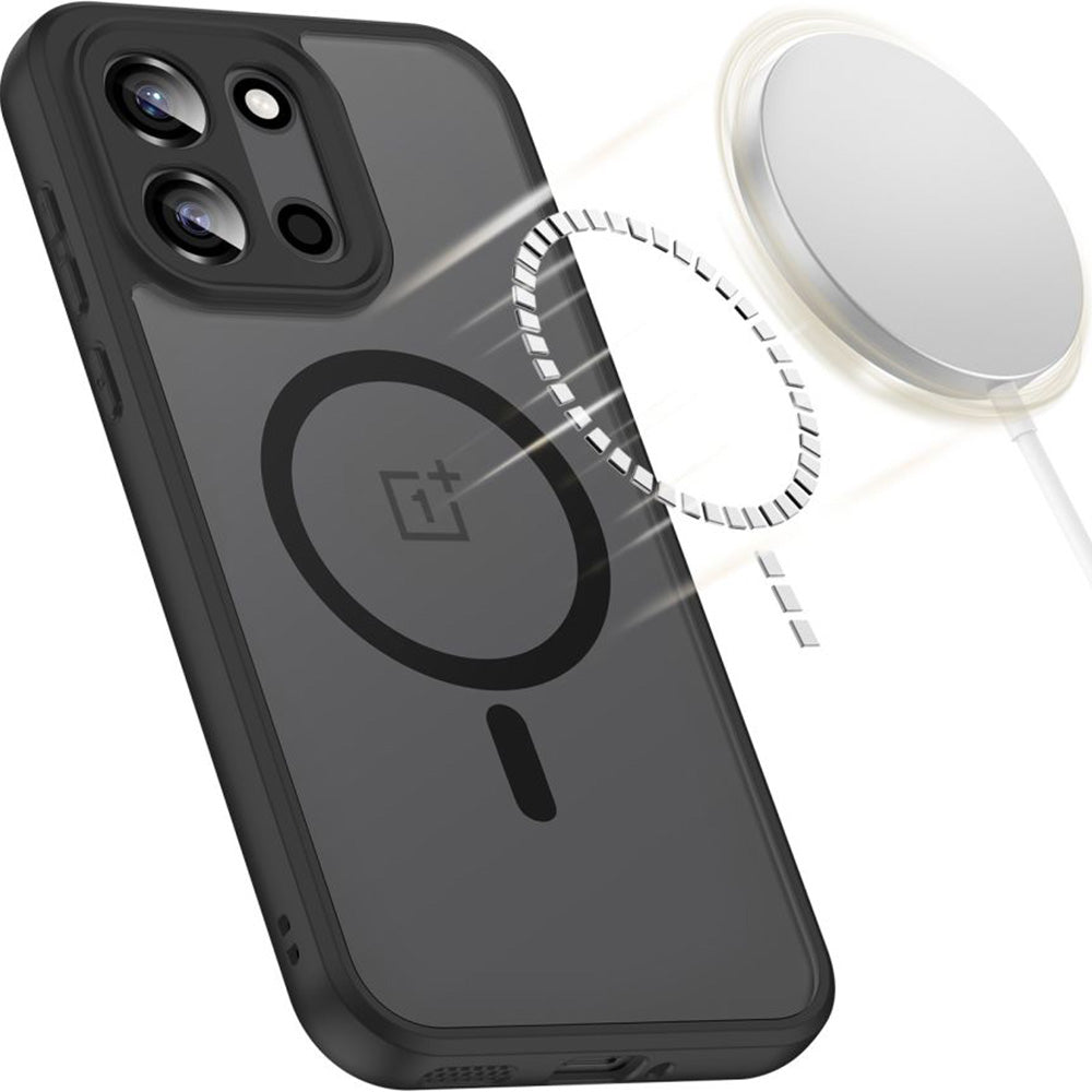 Handyhülle für OnePlus Nord 6, Tech-Protect MagMat MagSafe, Rauchfarben-Schwarz
