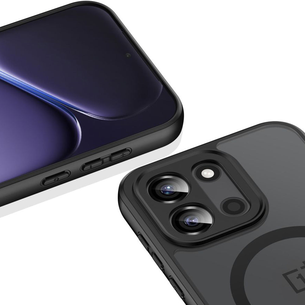 Handyhülle für OnePlus Nord 6, Tech-Protect MagMat MagSafe, Rauchfarben-Schwarz