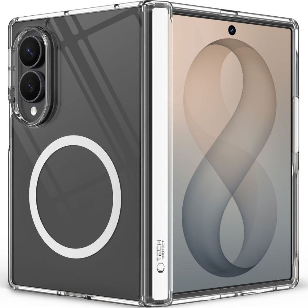 Handyhülle für Galaxy Z Fold8, Tech-Protect MagPeak mit MagSafe, Transparent-Weiß (1/8)