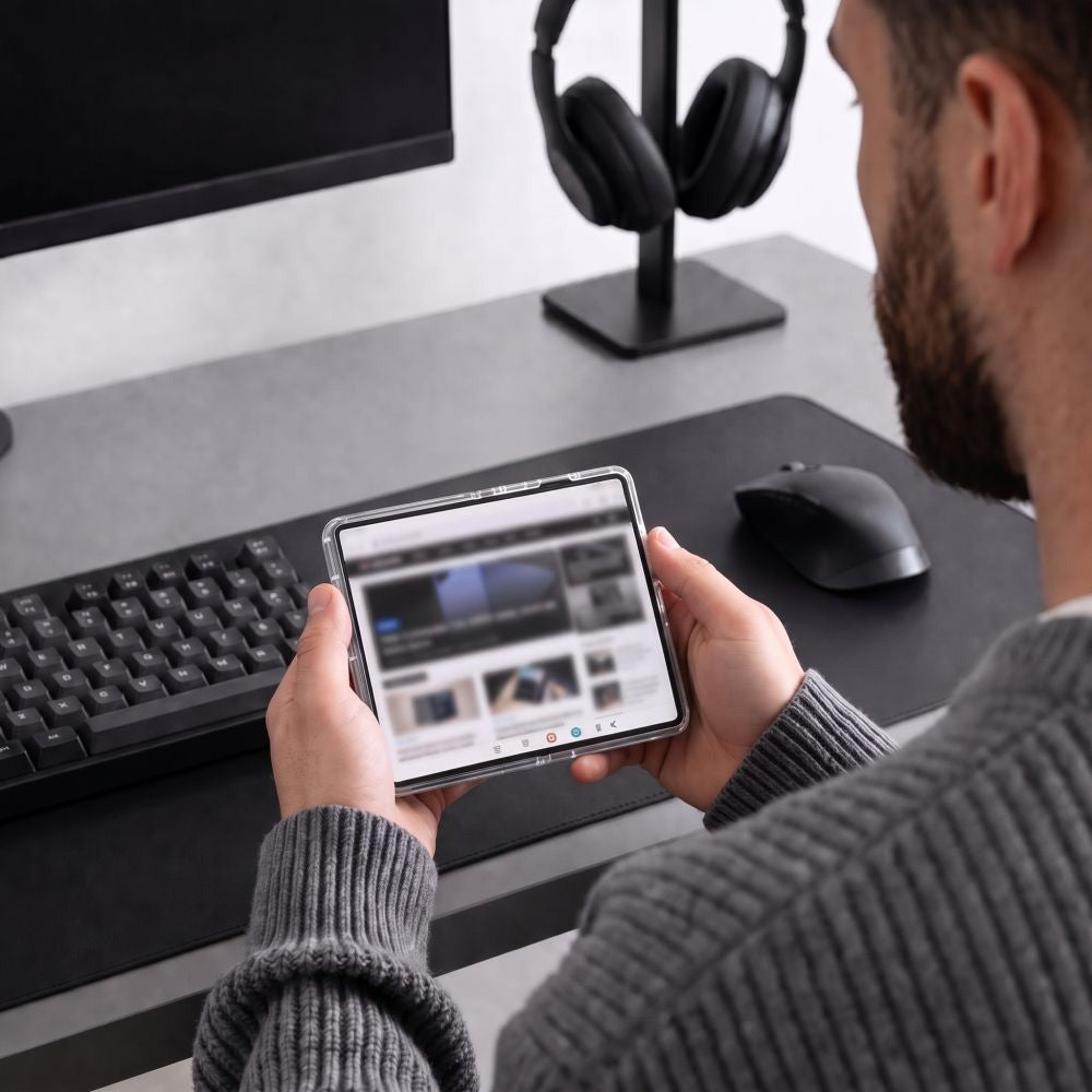 Handyhülle für Galaxy Z Fold8, Tech-Protect MagPeak mit MagSafe, Transparent-Weiß (5/8)