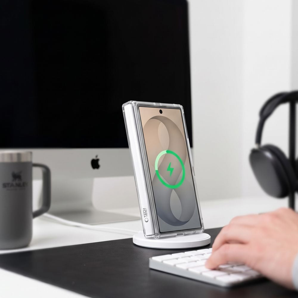 Handyhülle für Galaxy Z Fold8 Ultra / Fold7, Tech-Protect MagPeak mit MagSafe, Transparent-Weiß (4/8)