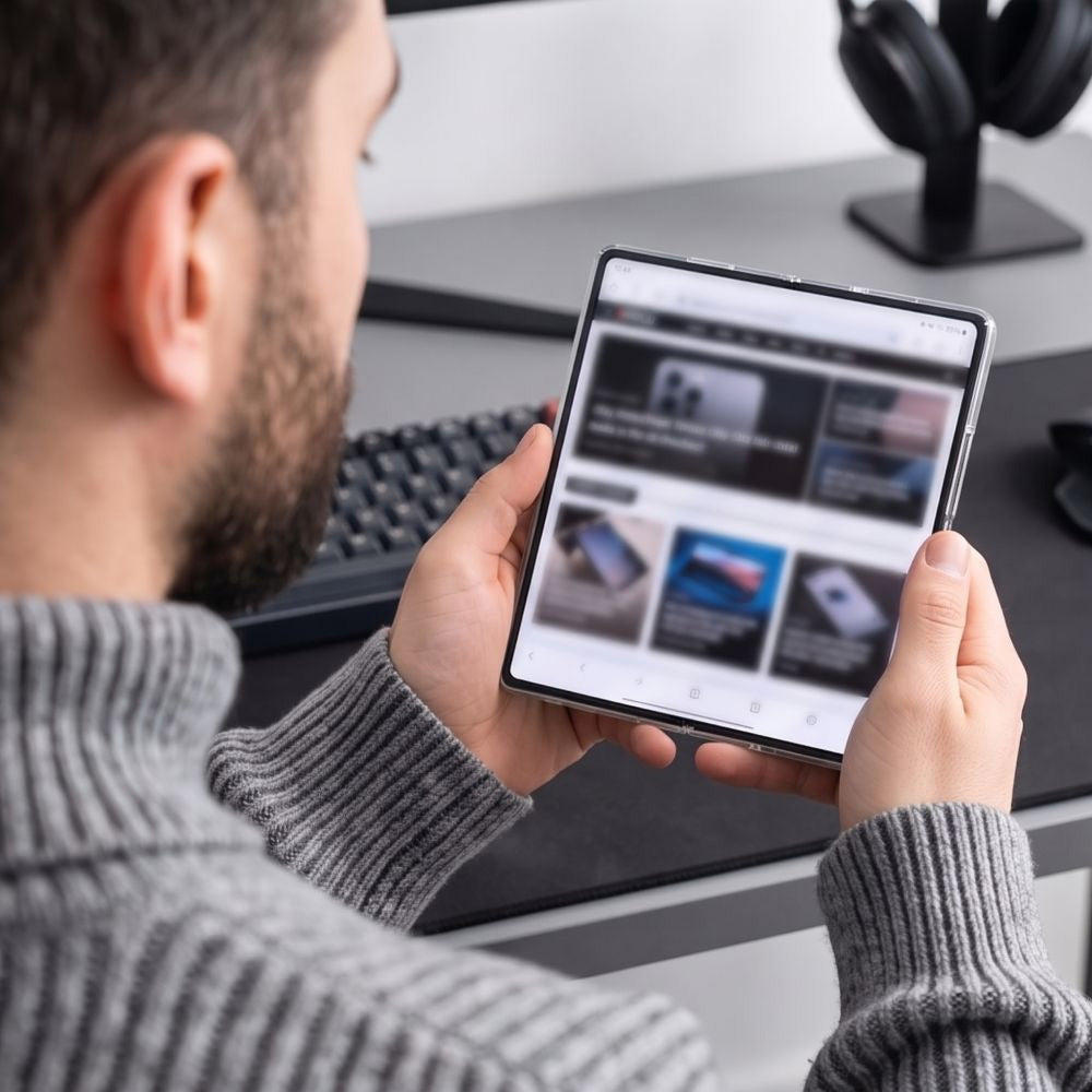 Handyhülle für Galaxy Z Fold8 Ultra / Fold7, Tech-Protect MagPeak mit MagSafe, Transparent-Weiß (6/8)