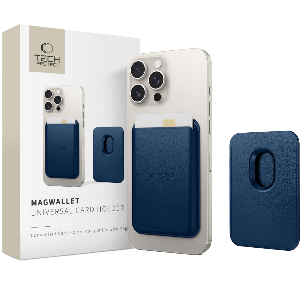 Kartenetui mit MagSafe, Tech-Protect MagWallet, Dunkelblau