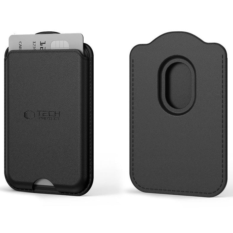 Kartenetui mit MagSafe, Tech-Protect CH02 MagWallet, Schwarz