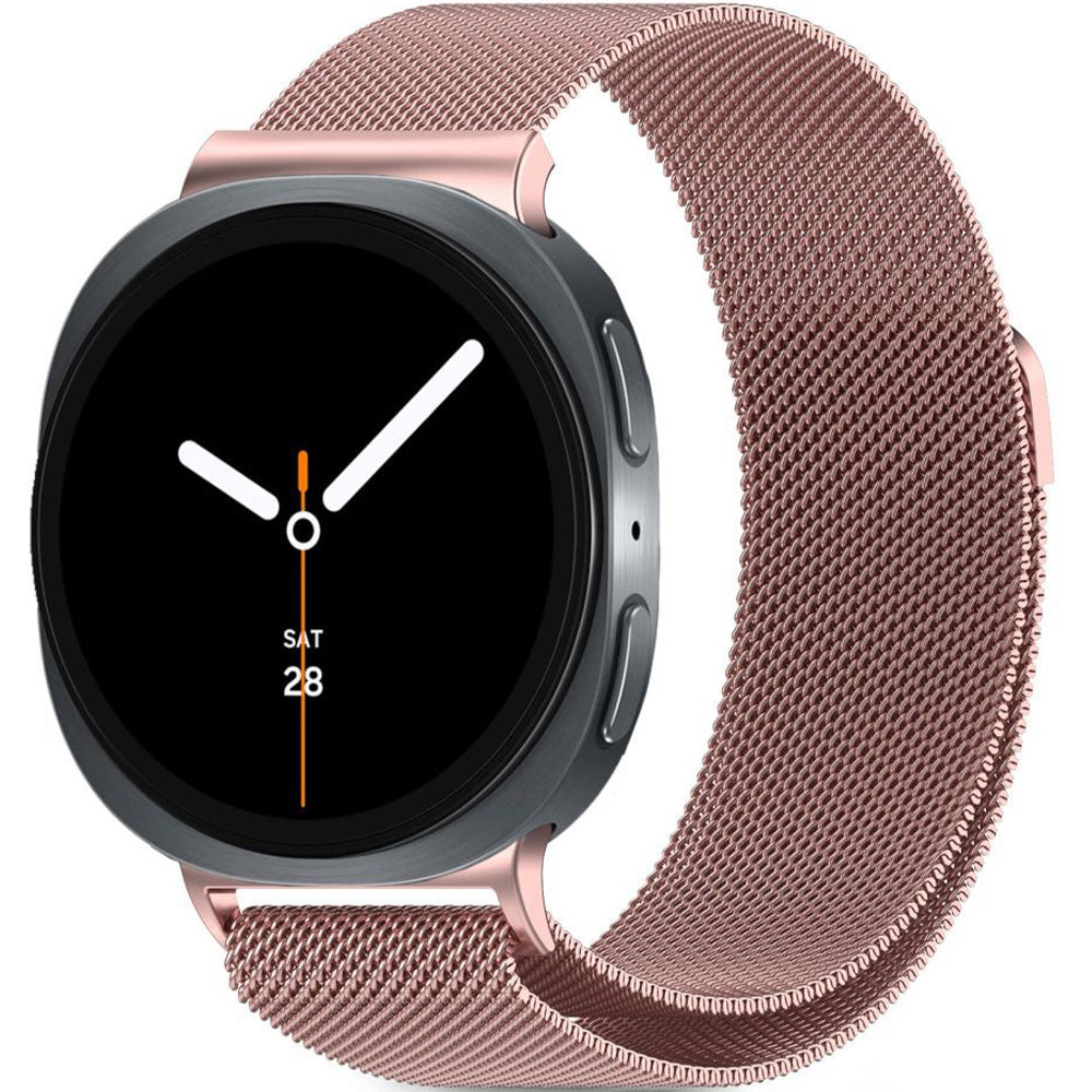 Stahlarmband für Galaxy Watch 9 40 mm / 44 mm / 8 40 mm / 44 mm / 8 Classic 46 mm, Tech-Protect Milaneseband, Rosa