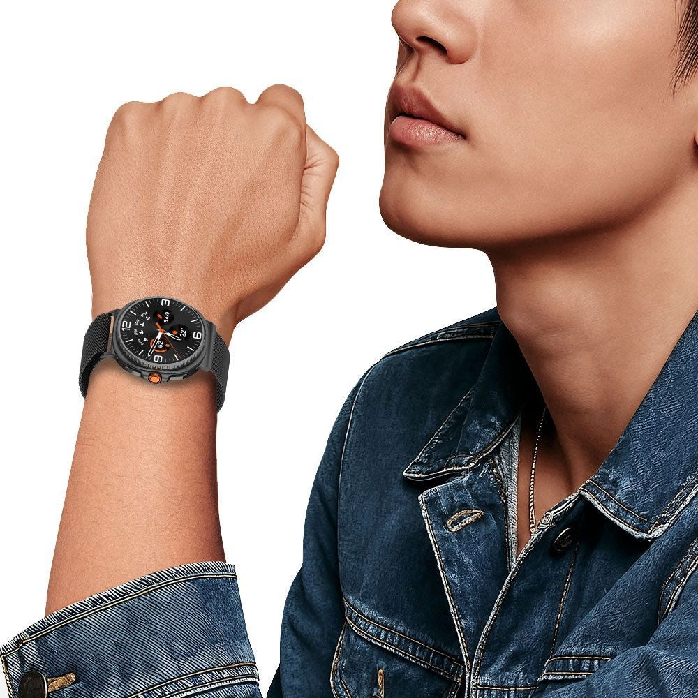 Stahlarmband für Galaxy Watch 9 40 mm / 44 mm / 8 40 mm / 44 mm / 8 Classic 46 mm, Tech-Protect Milaneseband, Schwarz