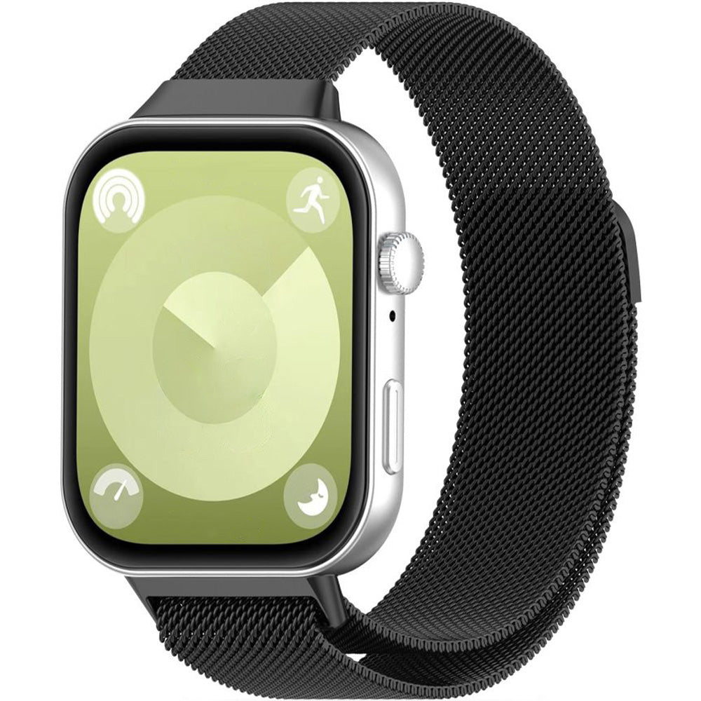 Stahlarmband für Huawei Watch Fit 5 Pro/5/4 Pro/4/3, Tech-Protect Milaneseband, Schwarz