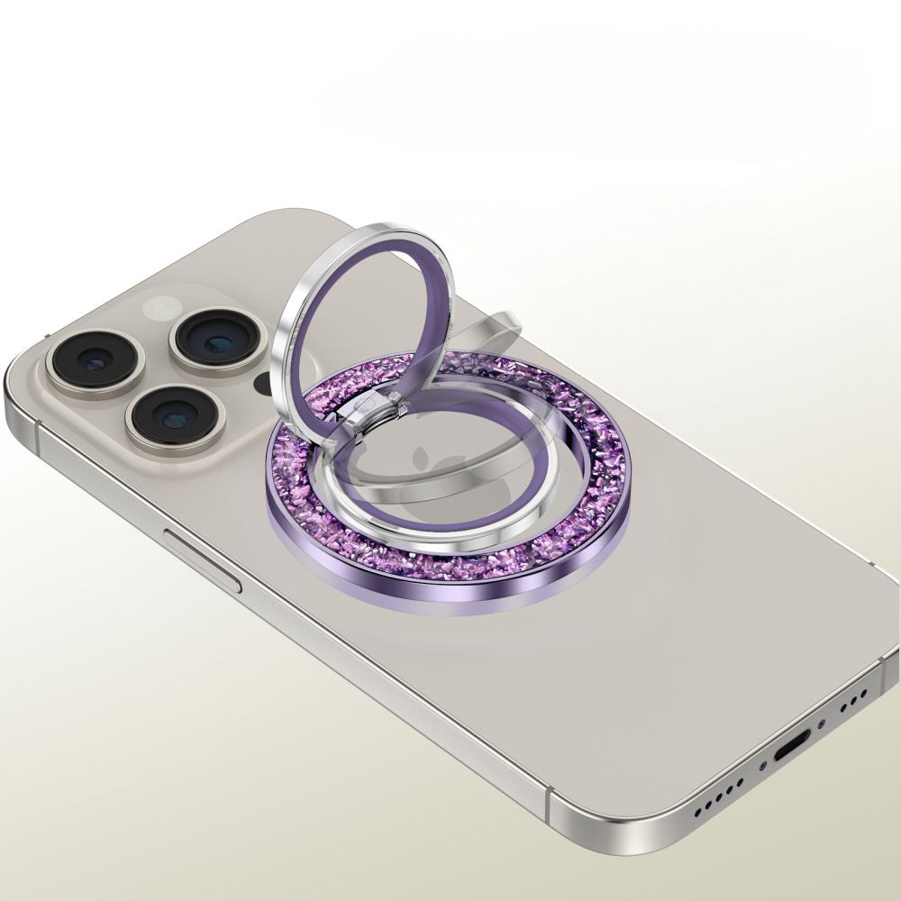 Magnetischer Fingerhalter, Tech-Protect MMR200 Magnetic Phone Ring mit MagSafe, Telefonhaler, Violett
