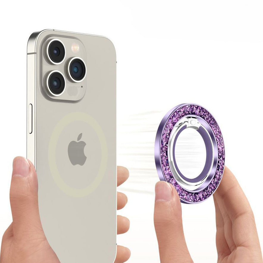 Magnetischer Fingerhalter, Tech-Protect MMR200 Magnetic Phone Ring mit MagSafe, Telefonhaler, Violett